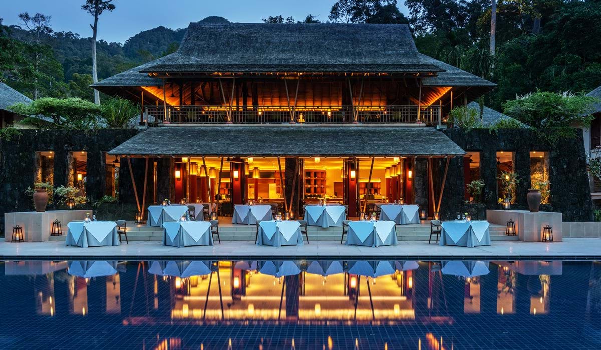 The Dining Room open-air restaurant exterior at The Datai Langkawi